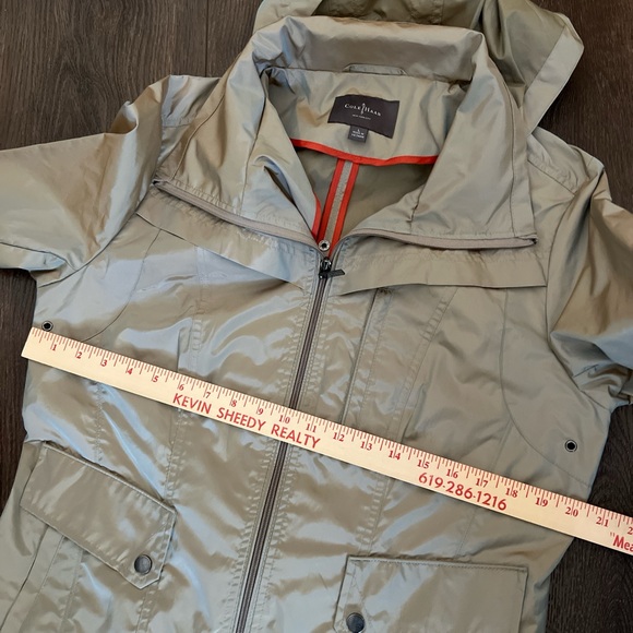 Cole Haan iridescent trench coat rain jacket - Picture 2 of 8
